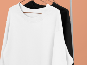Siyah ve Beyaz Basic Sweatshirt - Palvia Store